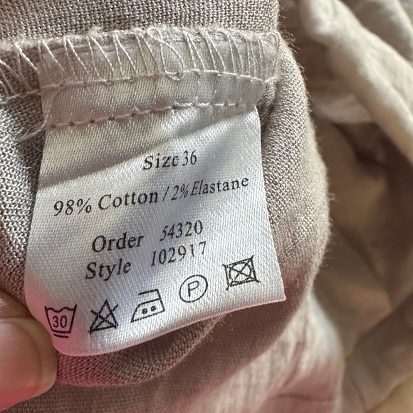 MICHA Sleeveless Dress Ruffle Trimmed Drawstring Waist Linen Blend Gray 6 - Picture 9 of 9